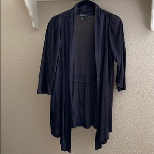 AB Studio black open cardigan